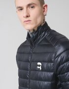 Karl Lagerfeld Капитонирано зимно яке Черен