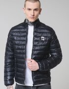 Karl Lagerfeld Капитонирано зимно яке Черен