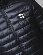 Karl Lagerfeld Капитонирано зимно яке Черен