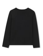 KARL LAGERFELD KIDS Блуза с памук с лого Бял/Черен