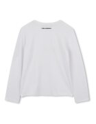 KARL LAGERFELD KIDS Блуза с памук с лого Златист/Светло сив