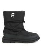 KARL LAGERFELD KIDS Боти с връзка за регулиране Черен