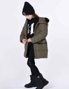 KARL LAGERFELD KIDS Боти с връзка за регулиране Черен