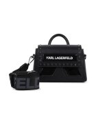 KARL LAGERFELD KIDS Чанта с капаче с лого и нитове - Черен