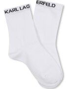 KARL LAGERFELD KIDS Чорапи с лого - 2 чифта Бял