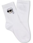 KARL LAGERFELD KIDS Чорапи с лого - 2 чифта Бял