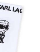 KARL LAGERFELD KIDS Дълги чорапи с принт Избеляло черно/Бял
