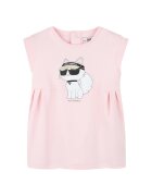 KARL LAGERFELD KIDS Детска рокля за момиче Karl Lagerfeld - Z30510 475 - Органичен памук