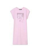 KARL LAGERFELD KIDS Детска рокля за момичета Karl Lagerfeld - Z30456 46 - Органичен памук/Модал - Розова