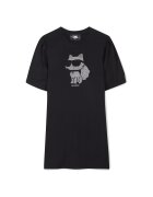 KARL LAGERFELD KIDS Детска рокля за момичета Karl Lagerfeld - Z30458 09 - Органичен памук/модал - Черна