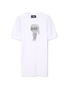 KARL LAGERFELD KIDS Детска рокля за момичета Karl Lagerfeld - Z30458 10 - Органичен памук/модал - Бяла