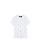 KARL LAGERFELD KIDS Детска тениска Karl Lagerfeld за момичета - Органичен памук/Модал - Бяла