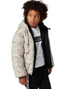KARL LAGERFELD KIDS Двулицево зимно яке - Черен/Камел