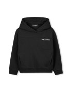 KARL LAGERFELD KIDS Худи с лого и джоб - Черен/Бял