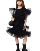 KARL LAGERFELD KIDS Кожени боти Chelsea Черен