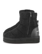 KARL LAGERFELD KIDS Кожени боти от текстил с цип Черен/Сребрист