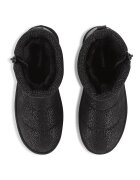 KARL LAGERFELD KIDS Кожени боти от текстил с цип Черен/Сребрист