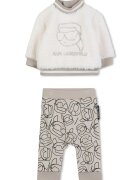 KARL LAGERFELD KIDS Мъхест суитшърт и спортен панталон - /
