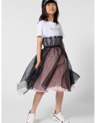 KARL LAGERFELD KIDS Миди оркля с тюл - Тъмнокафяв/Бял