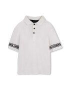KARL LAGERFELD KIDS Памучна тениска с яка Избеляло черно/Бял