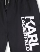 KARL LAGERFELD KIDS Плувни бермуди с лого Черен/Бял