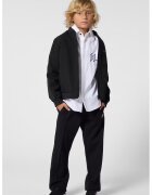 KARL LAGERFELD KIDS Прав панталон с лога встрани - Черен/Бял