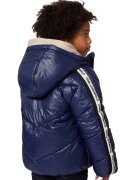 KARL LAGERFELD KIDS Пухено зимно яке с лого Тъмносин
