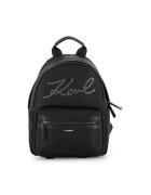 KARL LAGERFELD KIDS Раница от еко кожа с декоративни камъни - Черен