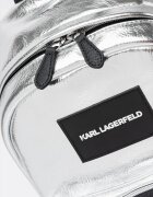 KARL LAGERFELD KIDS Раница с метално лого Сребрист