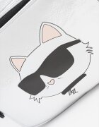 KARL LAGERFELD KIDS Раница с метално лого Сребрист
