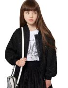 KARL LAGERFELD KIDS Разкроена пола от тюл Черен