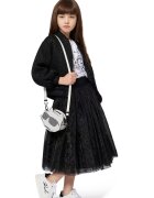 KARL LAGERFELD KIDS Разкроена пола от тюл Черен