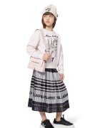 KARL LAGERFELD KIDS Разкроена пола с десен Бял/Антрацитно сиво