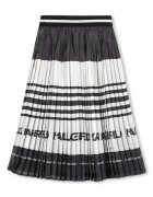 KARL LAGERFELD KIDS Разкроена пола с десен Бял/Антрацитно сиво