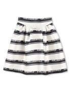 KARL LAGERFELD KIDS Разкроена пола с лого Слонова кост/Черен