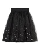 KARL LAGERFELD KIDS Разкроена пола с покритие от тюл Черен