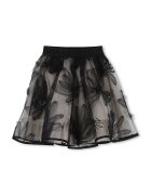 KARL LAGERFELD KIDS Разкроена пола с тюл Избеляло черно