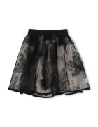 KARL LAGERFELD KIDS Разкроена пола с тюл Избеляло черно