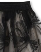 KARL LAGERFELD KIDS Разкроена пола с тюл Избеляло черно