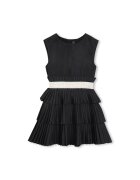 KARL LAGERFELD KIDS Разкроена рокля без ръкави - Черен/Светло бежово