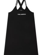 KARL LAGERFELD KIDS Рокля с лого - Бял/Черен