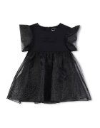 KARL LAGERFELD KIDS Рзазкроена рокля с декоративни камъни
