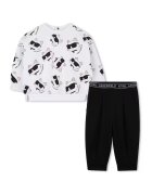 KARL LAGERFELD KIDS Спортен екип с лого - Бял/Черен
