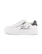 KARL LAGERFELD KIDS Спортни обувки с цип и лого - Бял