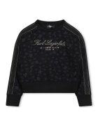 KARL LAGERFELD KIDS Суитшърт с лого - Черен/Tъмносив