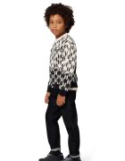 KARL LAGERFELD KIDS Суитшърт с лого - Слонова кост/Черен