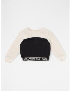 KARL LAGERFELD KIDS Суитшърт с плюшен панел - Черен/Крем