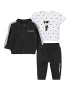 KARL LAGERFELD KIDS Суитшърт с цип - тениска и панталон - 3 части