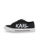 KARL LAGERFELD KIDS Текстилни спортни обувки с лого - Черен/Бял