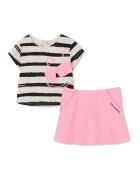 KARL LAGERFELD KIDS Тениска и пола - Черен/Камел/Розово